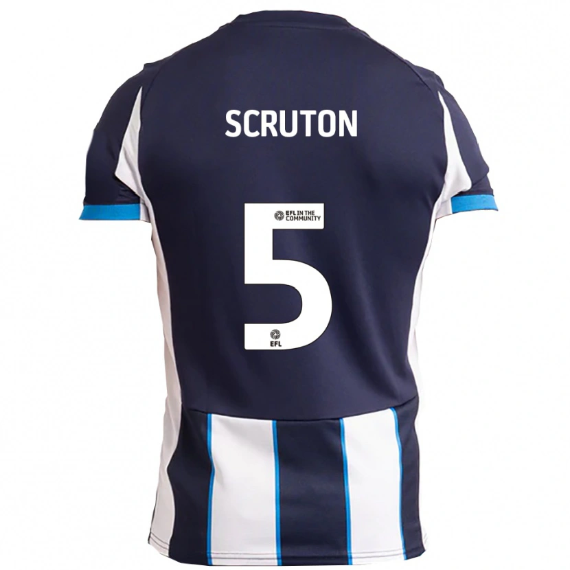 Danxen Women Callum Scruton #5 White Navy Away Jersey 2025/26 T-Shirt