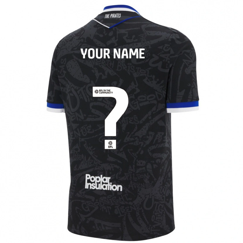 Danxen Women Your Name #0 Black White Away Jersey 2025/26 T-Shirt