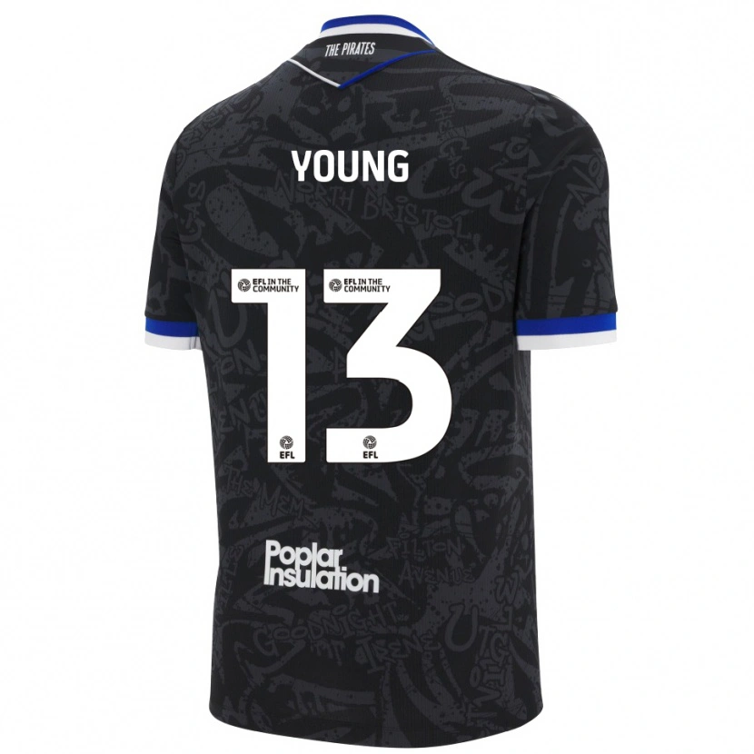 Danxen Women Brad Young #13 Black White Away Jersey 2025/26 T-Shirt