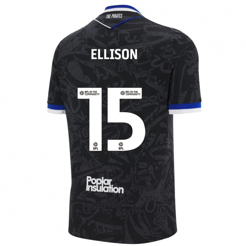 Danxen Women Dan Ellison #15 Black White Away Jersey 2025/26 T-Shirt