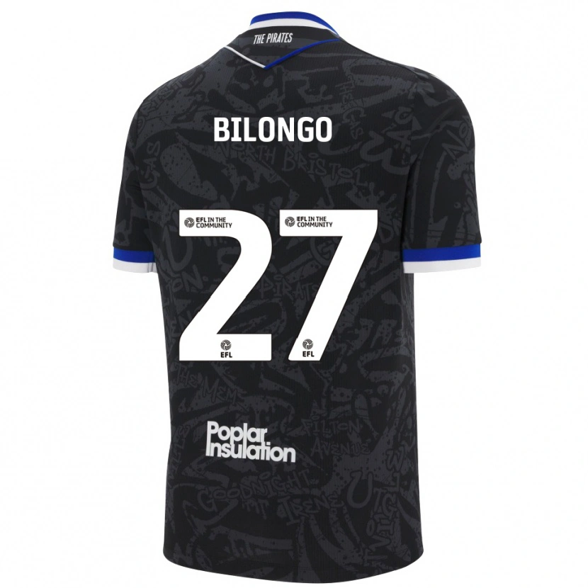 Danxen Women Bryant Bilongo #27 Black White Away Jersey 2025/26 T-Shirt