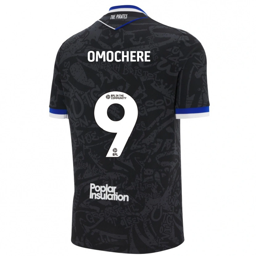 Danxen Women Promise Omochere #9 Black White Away Jersey 2025/26 T-Shirt