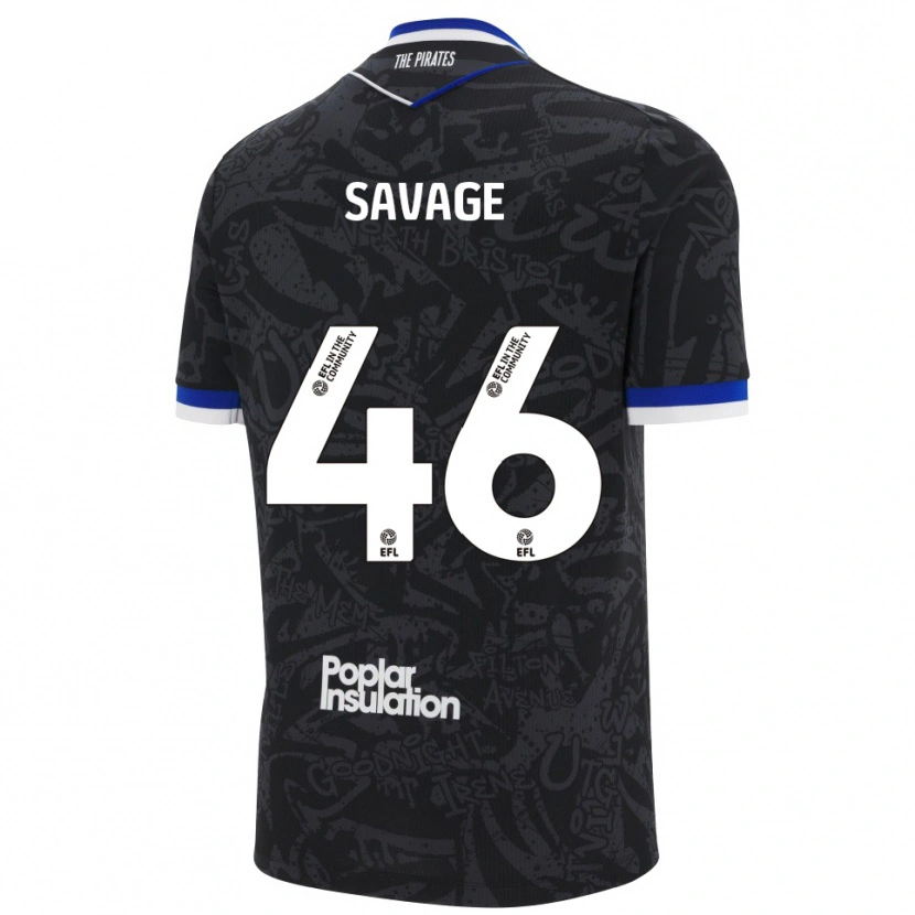 Danxen Women Taelan Savage #46 Black White Away Jersey 2025/26 T-Shirt