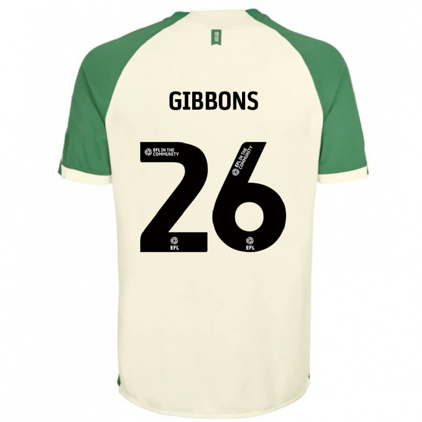 Danxen Women James Gibbons #26 Off-White Green Away Jersey 2025/26 T-Shirt