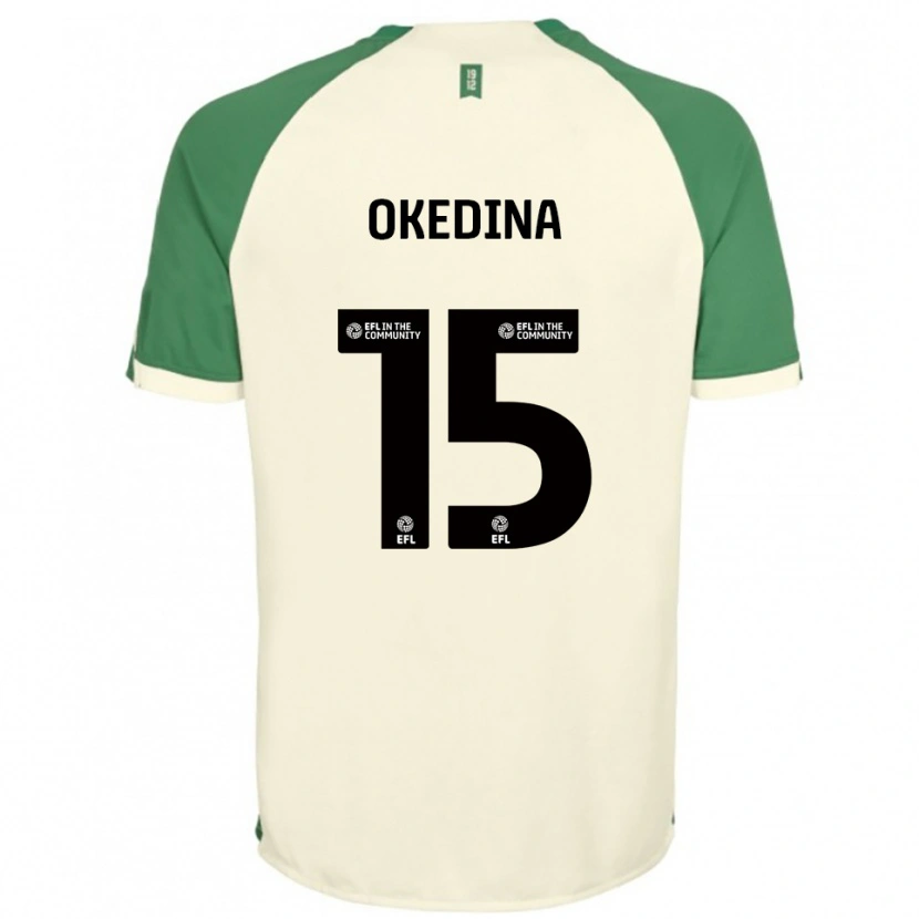 Danxen Women Jubril Okedina #15 Off-White Green Away Jersey 2025/26 T-Shirt