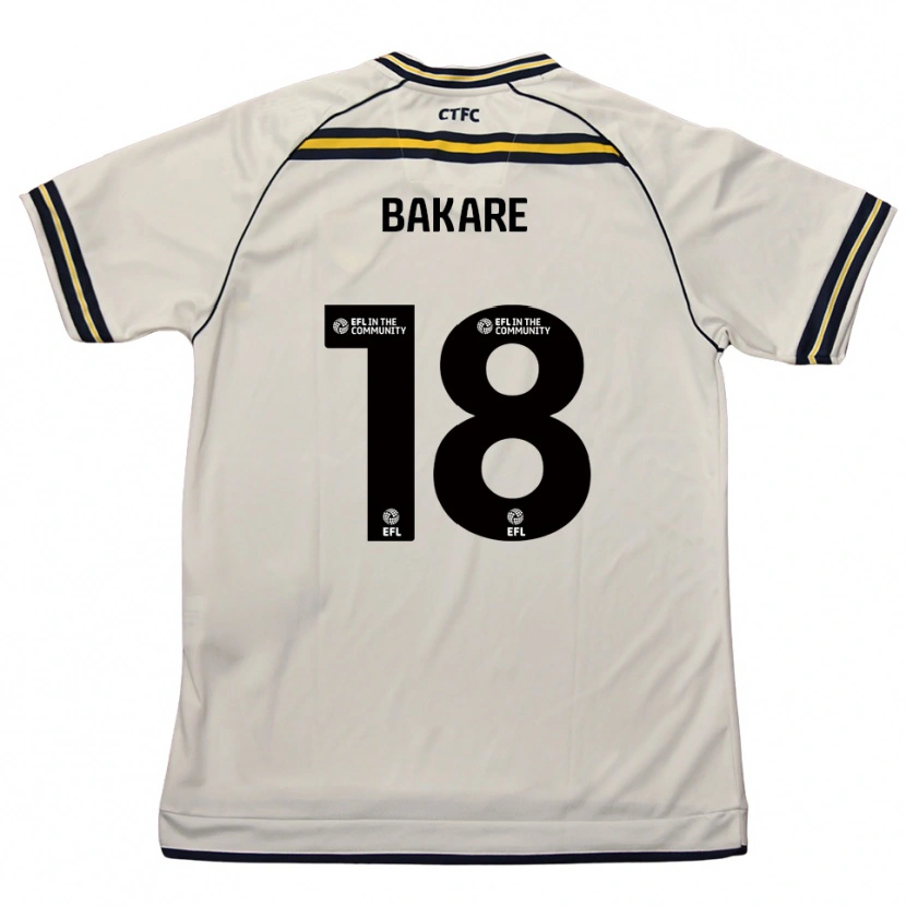 Danxen Women Ibrahim Bakare #18 White Navy Away Jersey 2025/26 T-Shirt