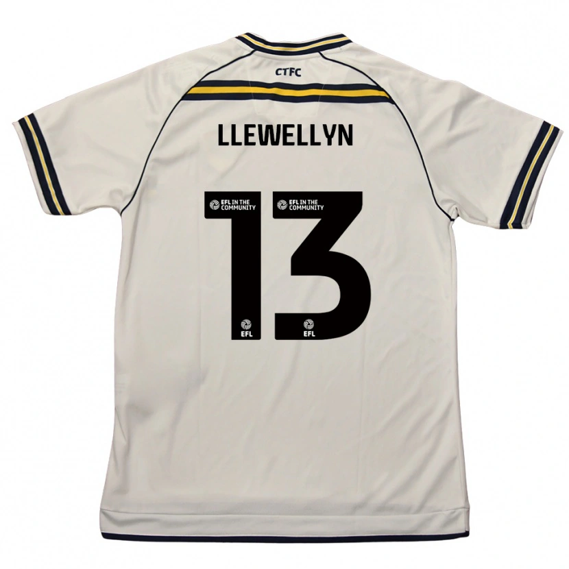 Danxen Women Ffion Llewellyn #13 White Navy Away Jersey 2025/26 T-Shirt