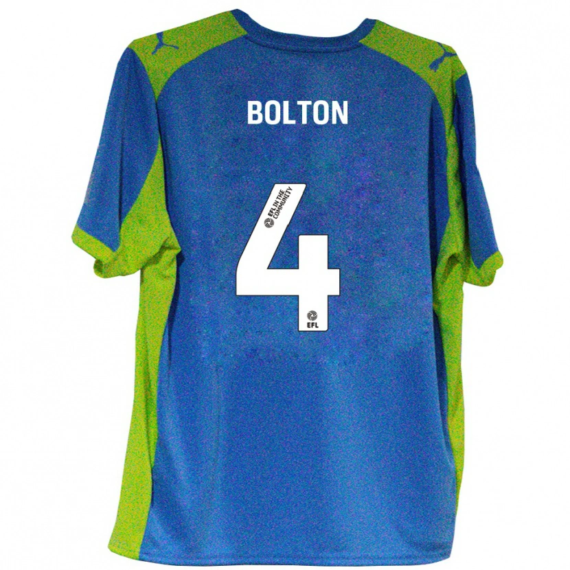 Danxen Women James Bolton #4 Sky Blue Yellow Away Jersey 2025/26 T-Shirt