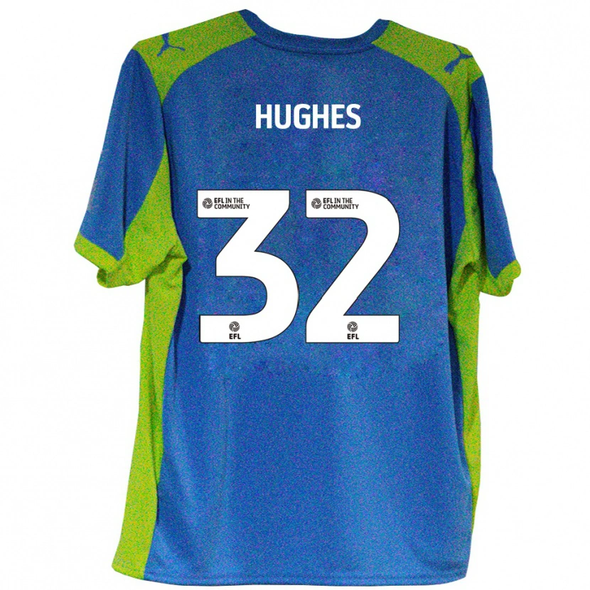 Danxen Women Kayden Hughes #32 Sky Blue Yellow Away Jersey 2025/26 T-Shirt