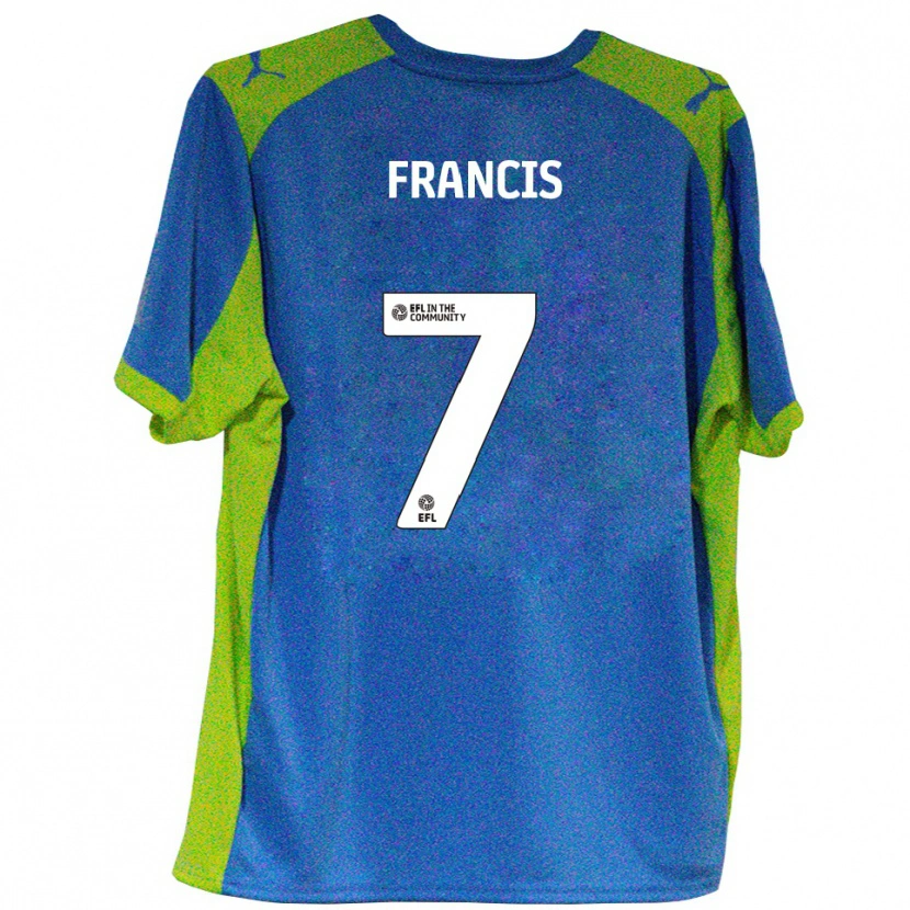 Danxen Women Dannen Francis #7 Sky Blue Yellow Away Jersey 2025/26 T-Shirt