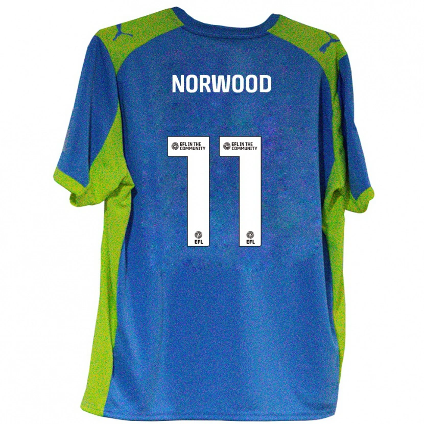 Danxen Women James Norwood #11 Sky Blue Yellow Away Jersey 2025/26 T-Shirt