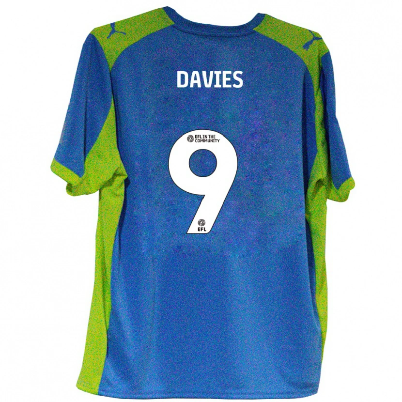 Danxen Women Will Davies #9 Sky Blue Yellow Away Jersey 2025/26 T-Shirt