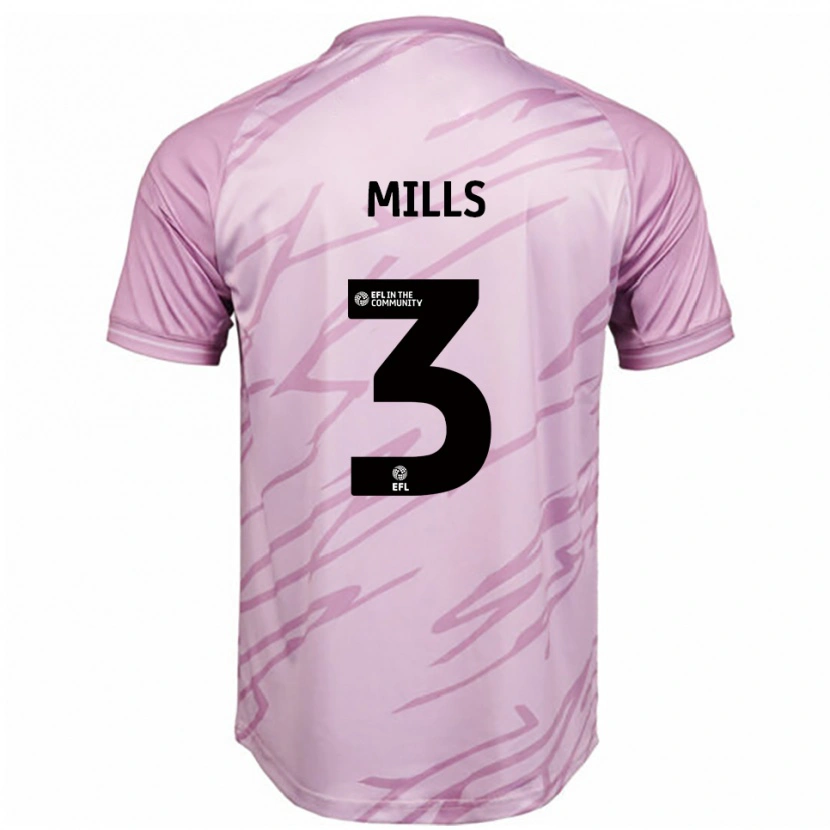 Danxen Women Kiera Mills #3 Pink Black Away Jersey 2025/26 T-Shirt