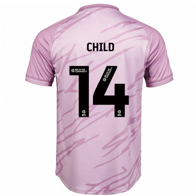 Danxen Women Zoe Child #14 Pink Black Away Jersey 2025/26 T-Shirt