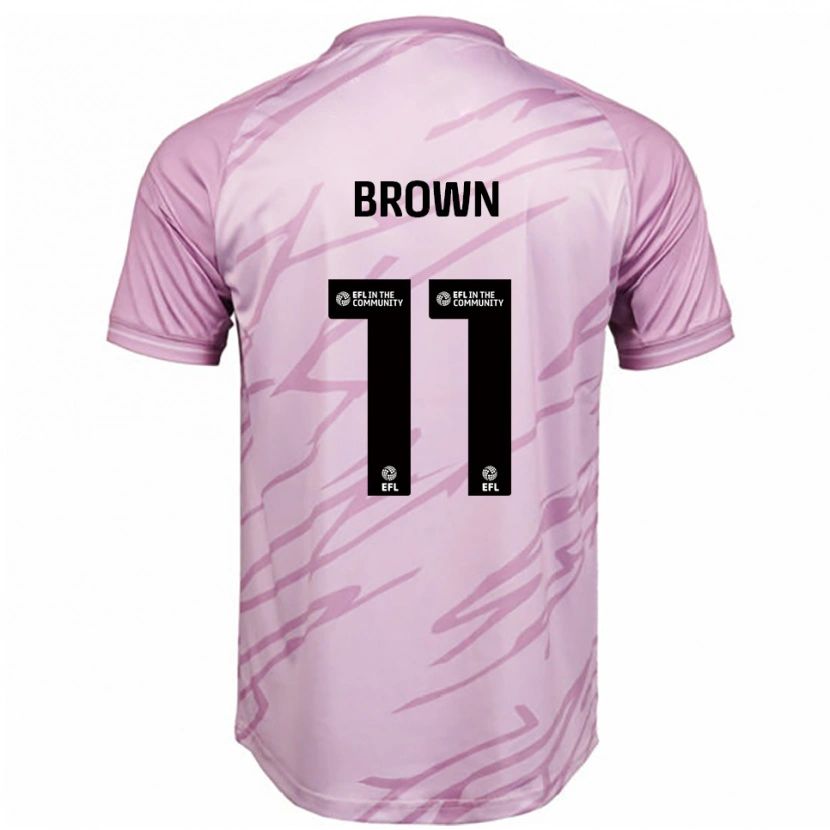Danxen Women Lucy Brown #11 Pink Black Away Jersey 2025/26 T-Shirt