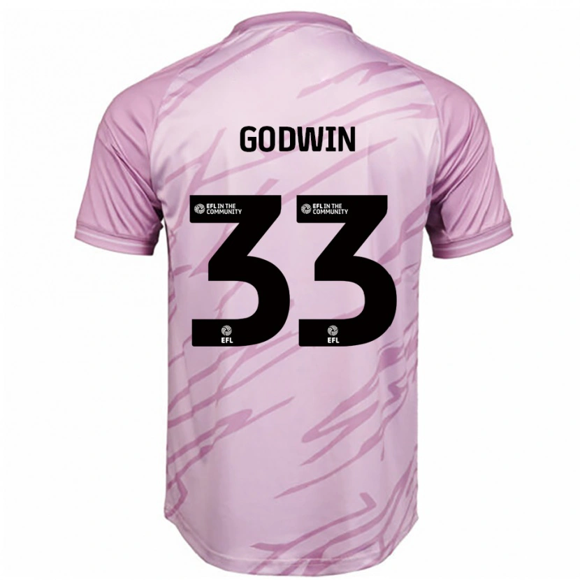 Danxen Women Isaac Godwin #33 Pink Black Away Jersey 2025/26 T-Shirt