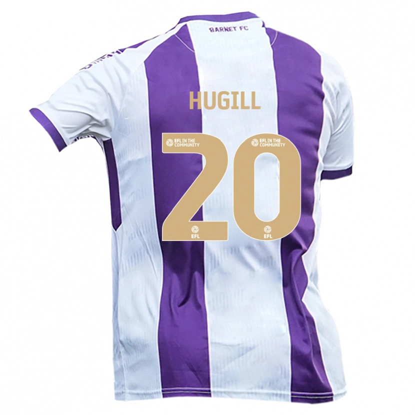 Danxen Women Joe Hugill #20 White Purple Away Jersey 2025/26 T-Shirt
