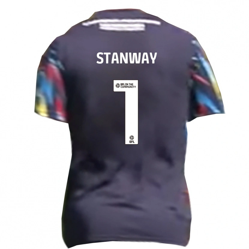 Danxen Women Wyll Stanway #1 Navy Yellow Red Away Jersey 2025/26 T-Shirt