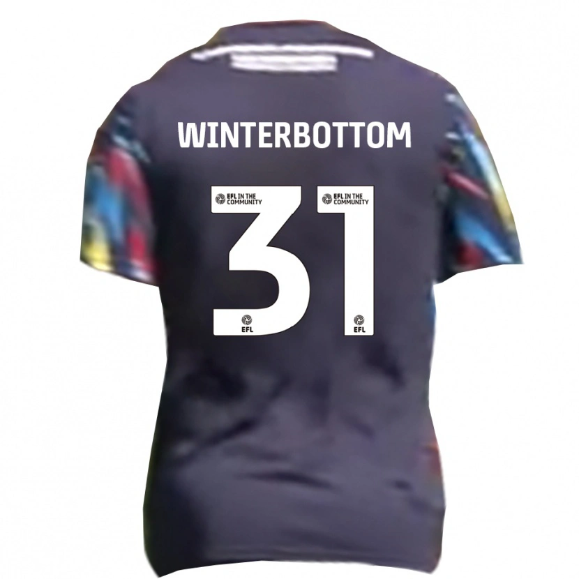 Danxen Women Ben Winterbottom #31 Navy Yellow Red Away Jersey 2025/26 T-Shirt