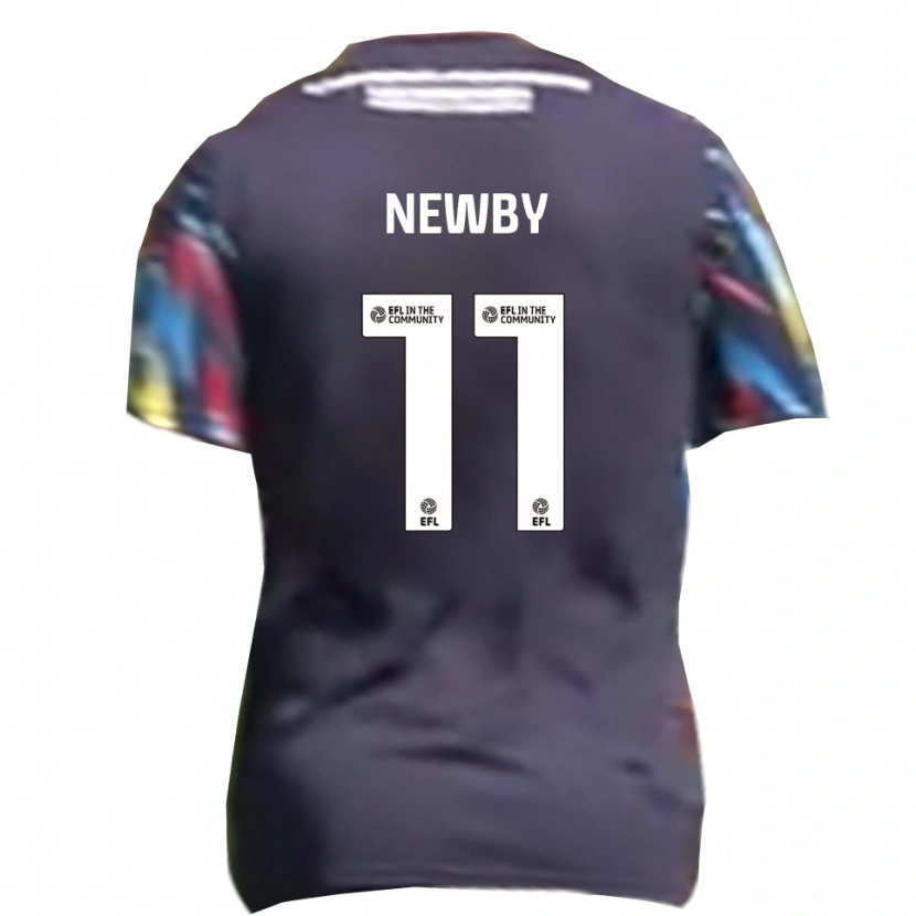 Danxen Women Elliot Newby #11 Navy Yellow Red Away Jersey 2025/26 T-Shirt