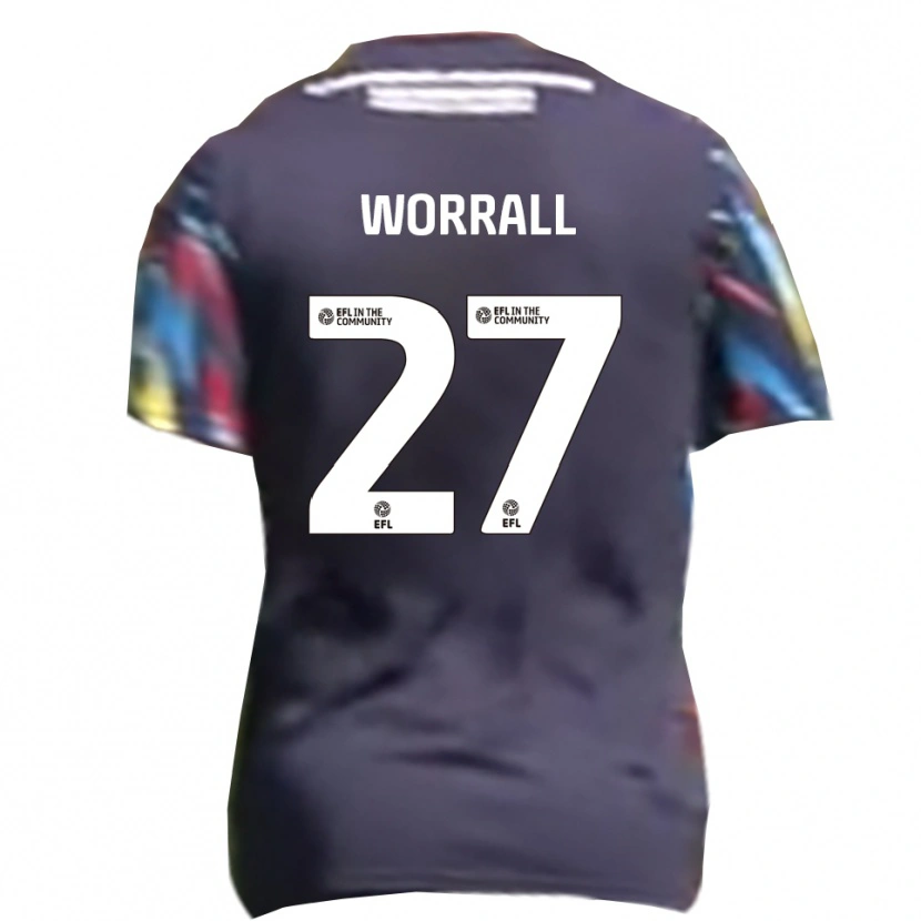 Danxen Women David Worrall #27 Navy Yellow Red Away Jersey 2025/26 T-Shirt
