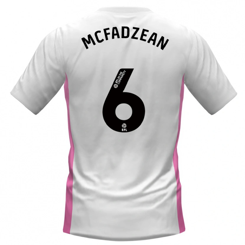 Danxen Women Kyle Mcfadzean #6 White Red Away Jersey 2025/26 T-Shirt