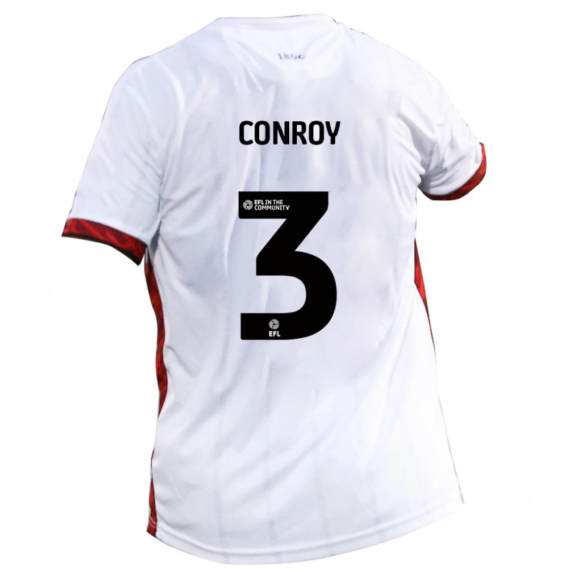 Danxen Women Dion Conroy #3 White Red Black Away Jersey 2025/26 T-Shirt