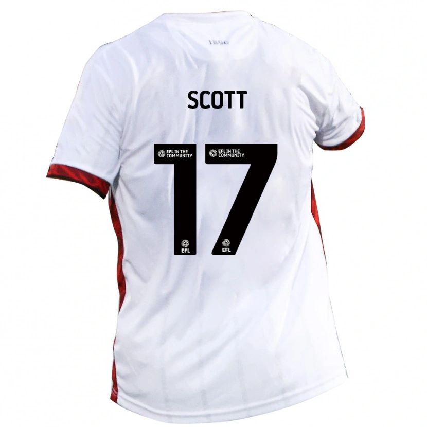 Danxen Women Kyle Scott #17 White Red Black Away Jersey 2025/26 T-Shirt