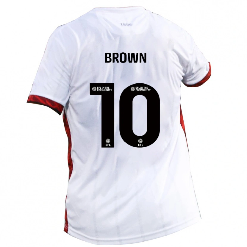 Danxen Women Reece Brown #10 White Red Black Away Jersey 2025/26 T-Shirt
