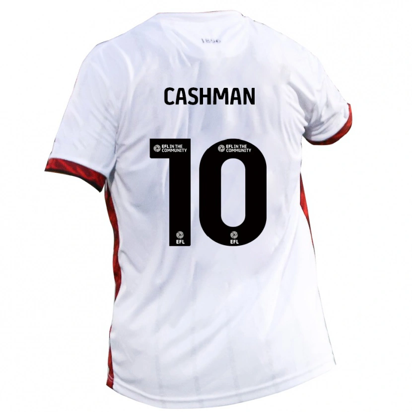 Danxen Women Danny Cashman #10 White Red Black Away Jersey 2025/26 T-Shirt