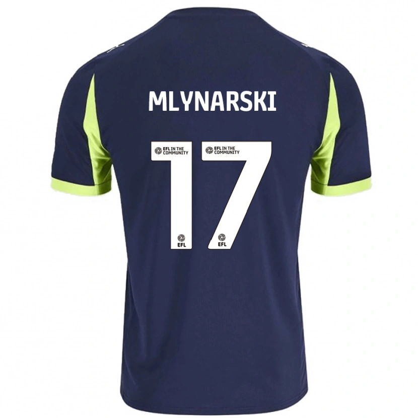 Danxen Women Patrick Mlynarski #17 Navy Fluorescent Green Away Jersey 2025/26 T-Shirt