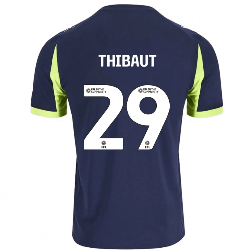 Danxen Women Adrien Thibaut #29 Navy Fluorescent Green Away Jersey 2025/26 T-Shirt