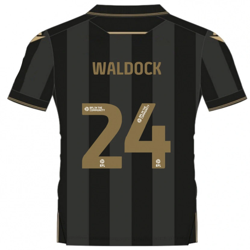 Danxen Women Harry Waldock #24 Black Gold Away Jersey 2025/26 T-Shirt