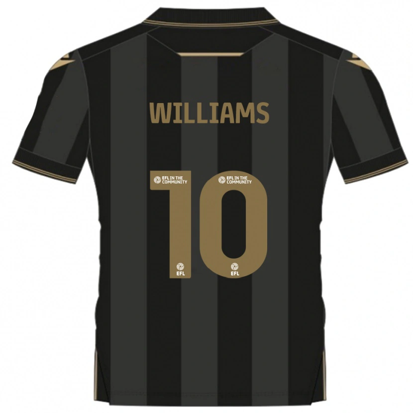 Danxen Women Jonny Williams #10 Black Gold Away Jersey 2025/26 T-Shirt