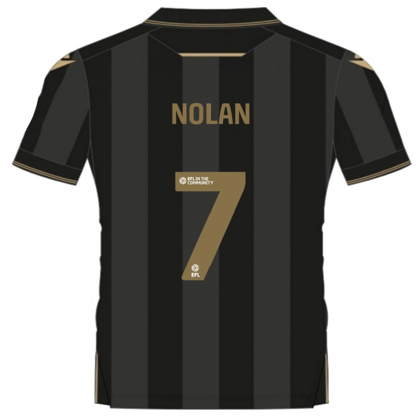 Danxen Women Jack Nolan #7 Black Gold Away Jersey 2025/26 T-Shirt
