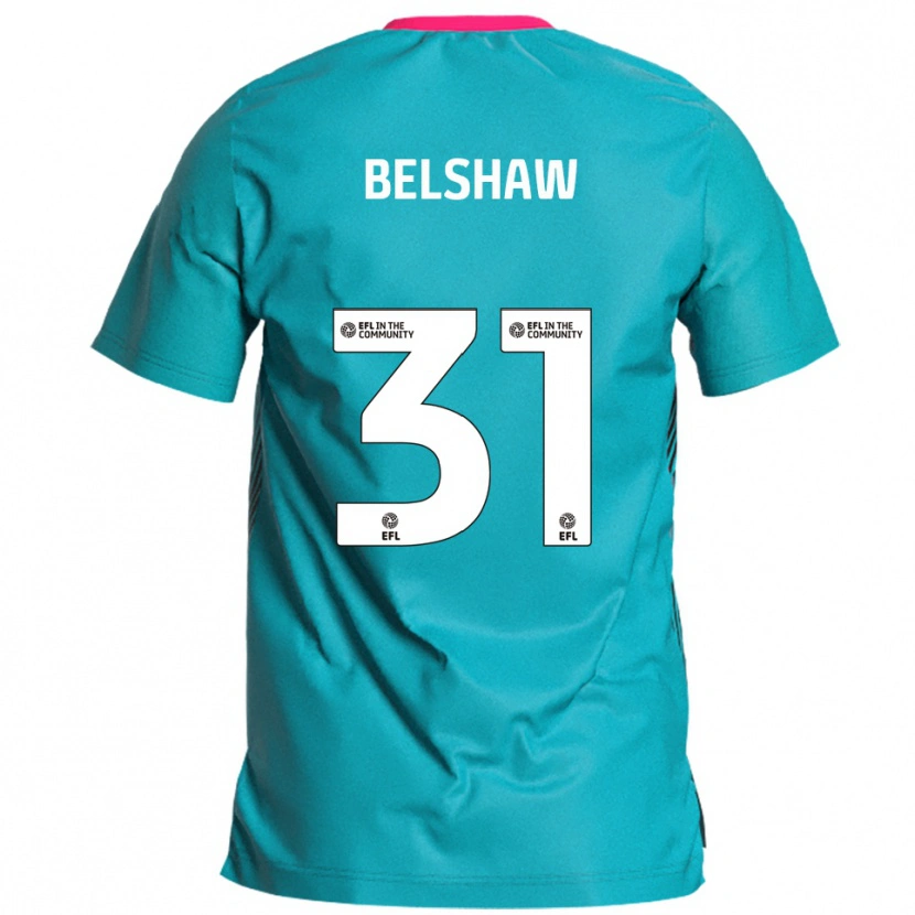 Danxen Women James Belshaw #31 Sky Blue Pink Away Jersey 2025/26 T-Shirt