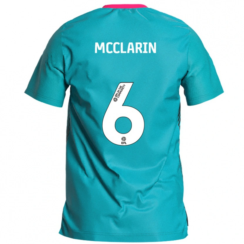 Danxen Women Jack Mcclarin #6 Sky Blue Pink Away Jersey 2025/26 T-Shirt