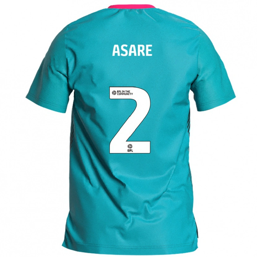 Danxen Women Zico Asare #2 Sky Blue Pink Away Jersey 2025/26 T-Shirt
