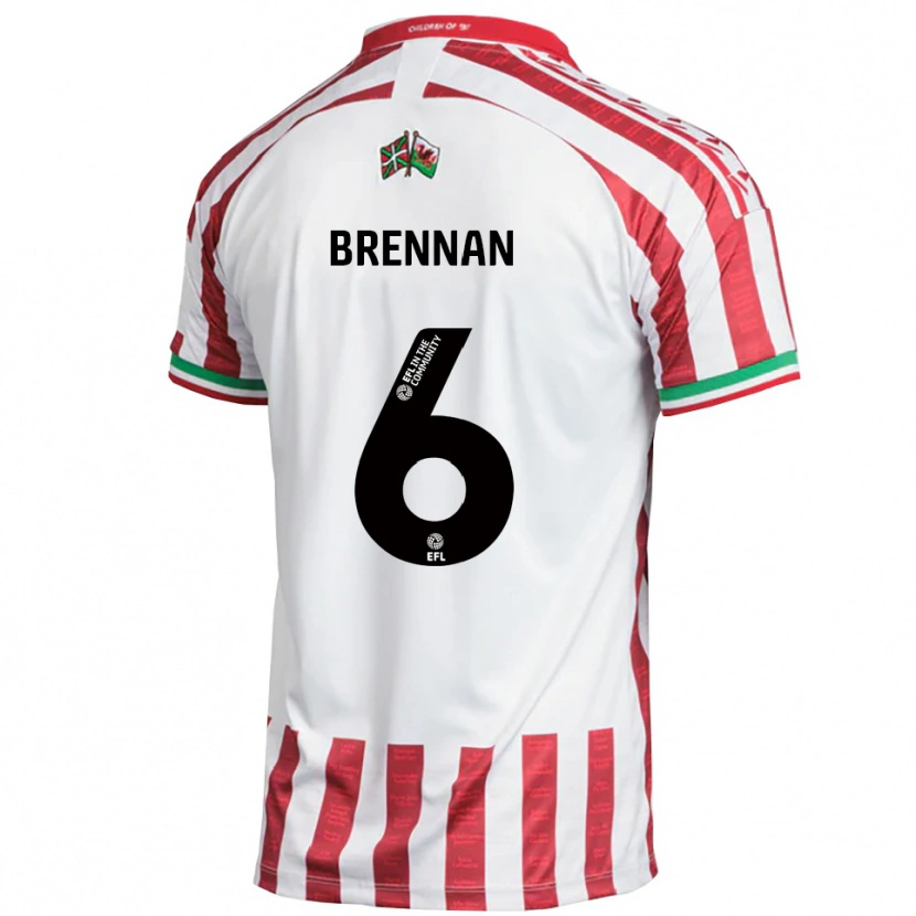 Danxen Women Ciaran Brennan #6 Red White Away Jersey 2025/26 T-Shirt