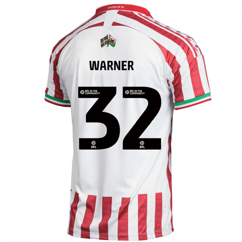Danxen Women Jaden Warner #32 Red White Away Jersey 2025/26 T-Shirt