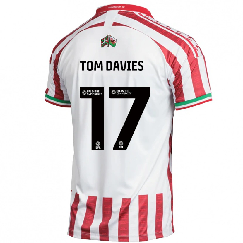 Danxen Women Tom Davies #17 Red White Away Jersey 2025/26 T-Shirt