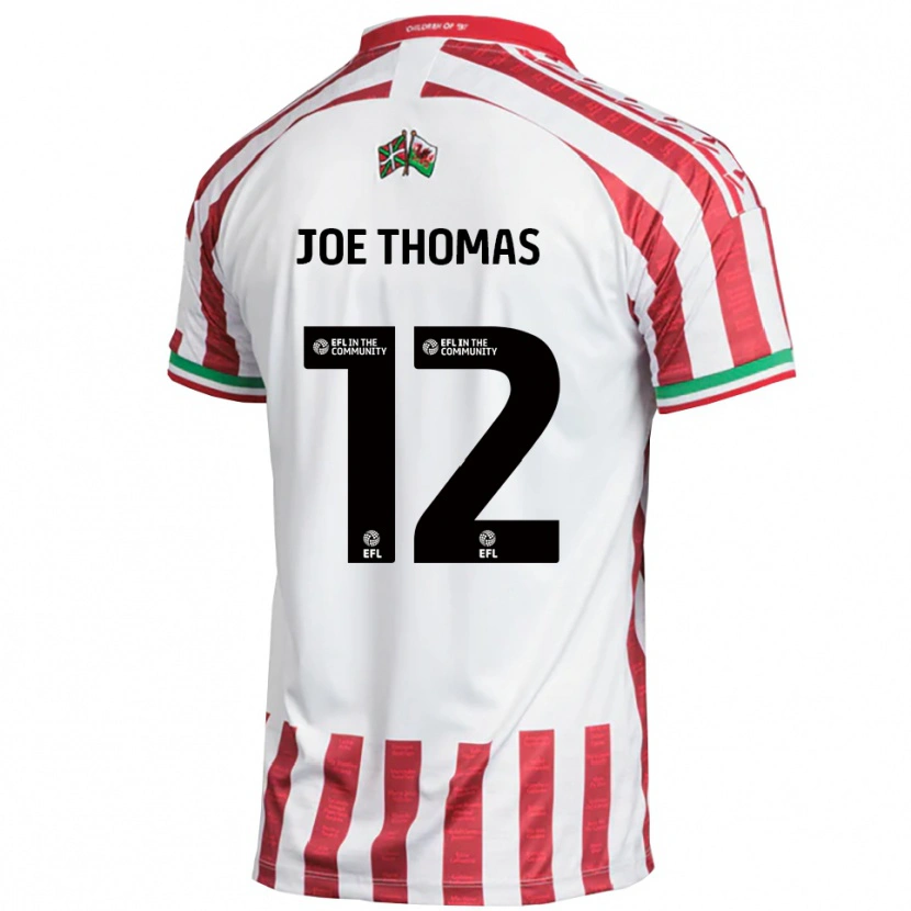 Danxen Women Joe Thomas #12 Red White Away Jersey 2025/26 T-Shirt