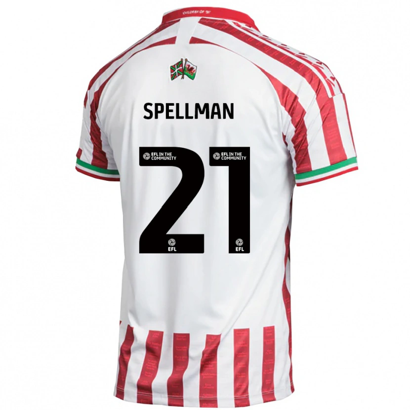 Danxen Women Michael Spellman #21 Red White Away Jersey 2025/26 T-Shirt