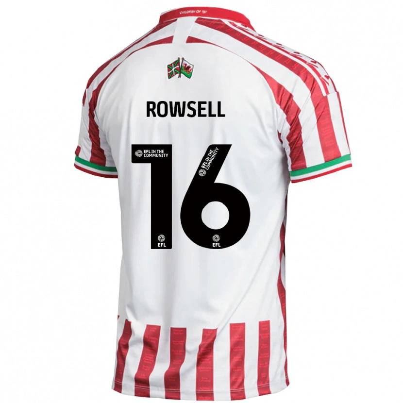 Danxen Women Declan Rowsell #16 Red White Away Jersey 2025/26 T-Shirt
