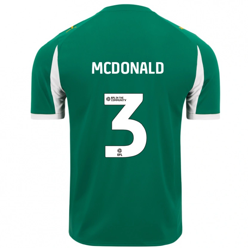 Danxen Women Rod Mcdonald #3 Green White Away Jersey 2025/26 T-Shirt