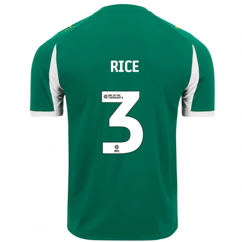 Danxen Women Alfie Rice #3 Green White Away Jersey 2025/26 T-Shirt