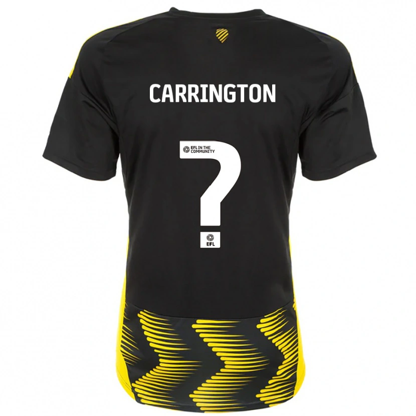 Danxen Women Abbie Carrington #0 Black Yellow Away Jersey 2025/26 T-Shirt