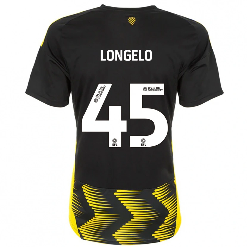 Danxen Women Rosaire Longelo #45 Black Yellow Away Jersey 2025/26 T-Shirt
