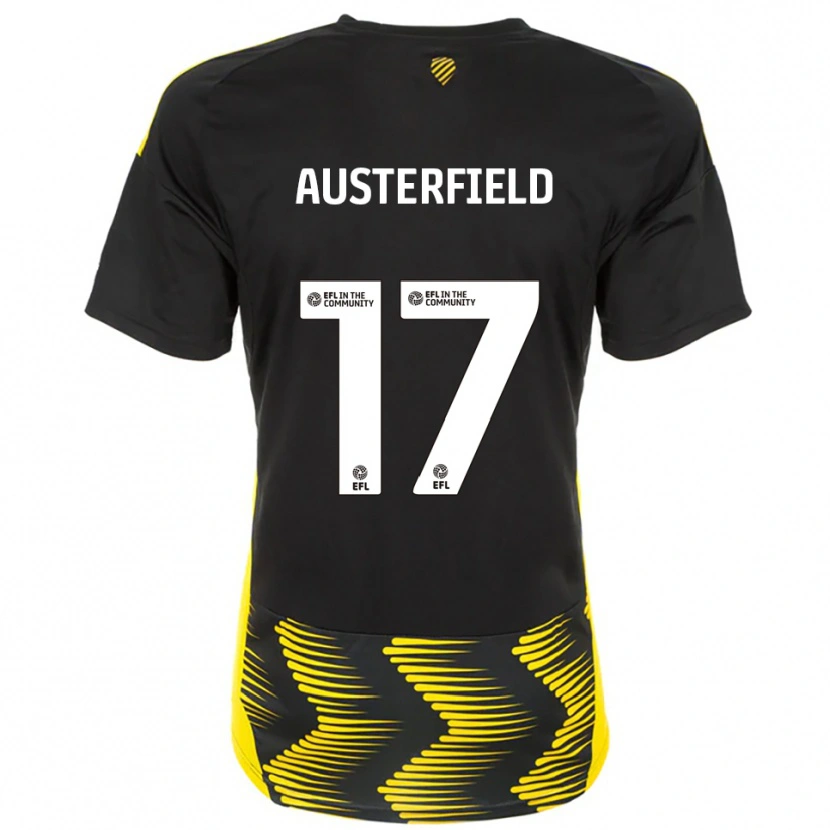 Danxen Women Josh Austerfield #17 Black Yellow Away Jersey 2025/26 T-Shirt