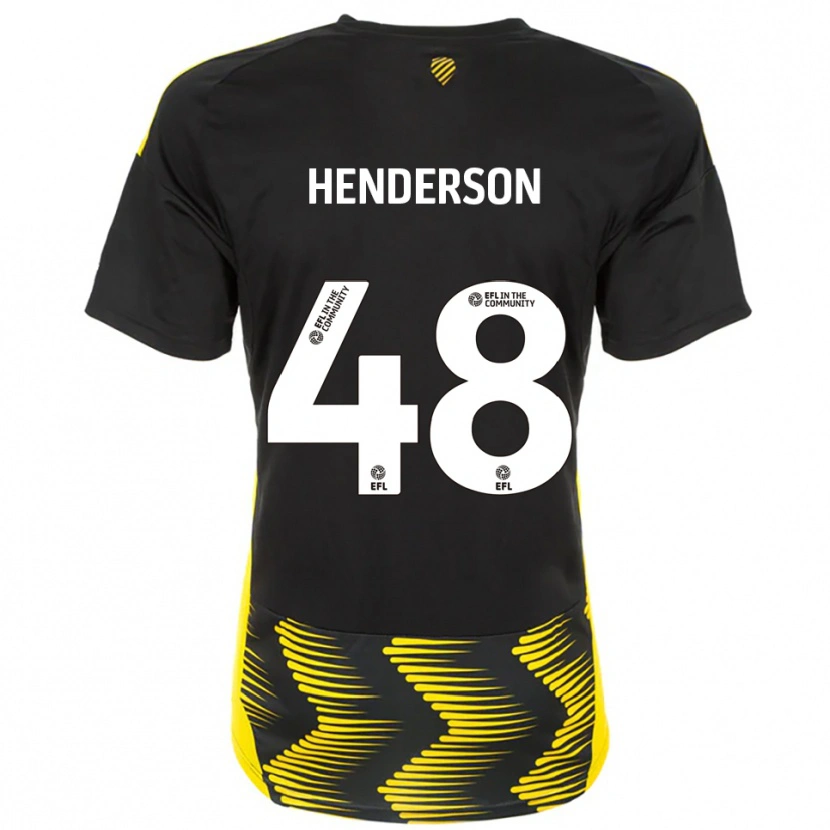 Danxen Women Alfie Henderson #48 Black Yellow Away Jersey 2025/26 T-Shirt